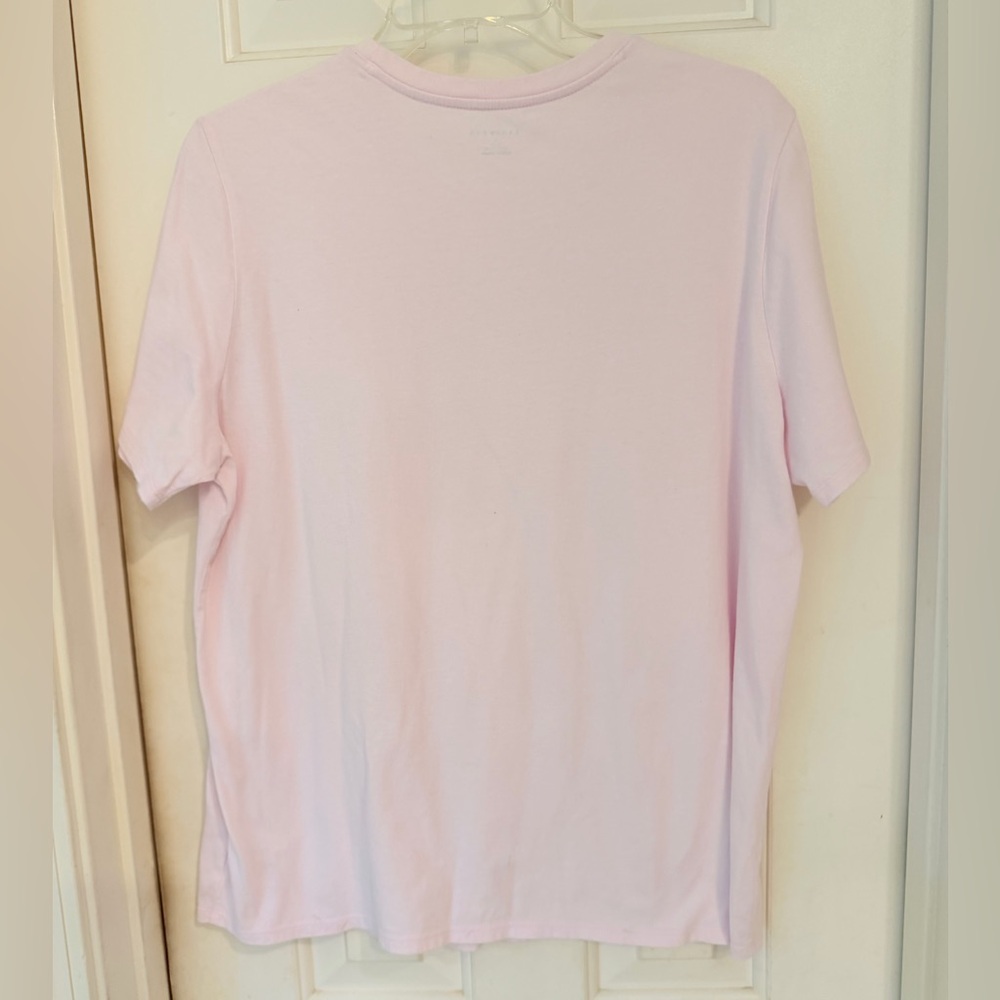 Lands' End Women’s Light Pink Short Sleeve Tee Shirt, Size L - Picture 9 of 11